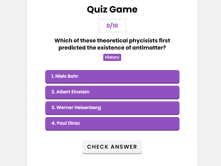 Quiz Game